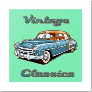 Cuban Havana Vintage Retro Old Classic Car Cars Posters and Art